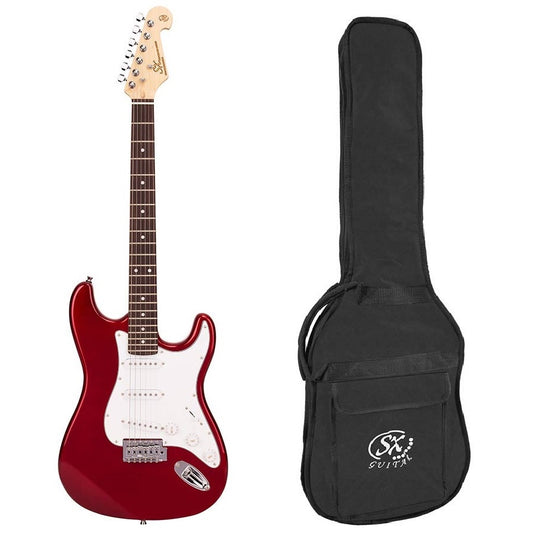 SX ED1CAR Chitară electrică Stratocaster, roșu