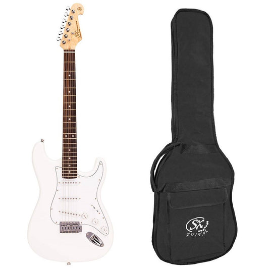 SX ED1WT Chitară electrică Stratocaster, alb