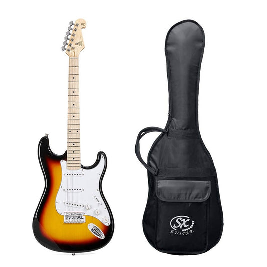 SX SEM13TS Chitară electrică, Sunburst, husă, cablu