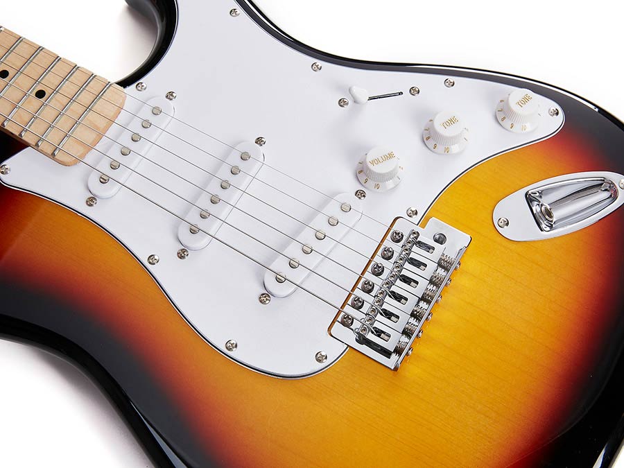 SX SEM13TS Chitară electrică, Sunburst, husă, cablu