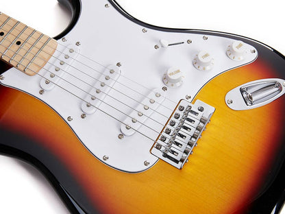 SX SEM13TS Chitară electrică, Sunburst, husă, cablu