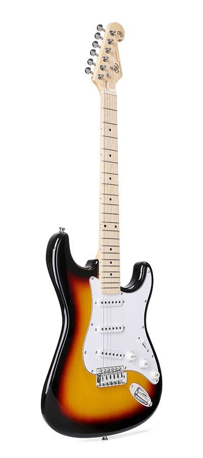 SX SEM13TS Chitară electrică, Sunburst, husă, cablu
