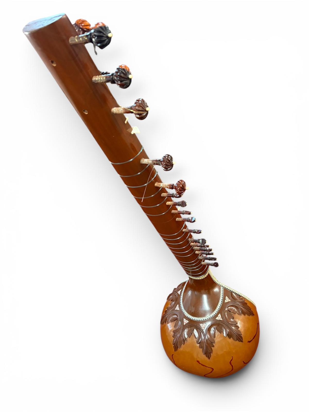 Sitar, Szitár Instrument de Colecție, Made in India, cutie, stare bună
