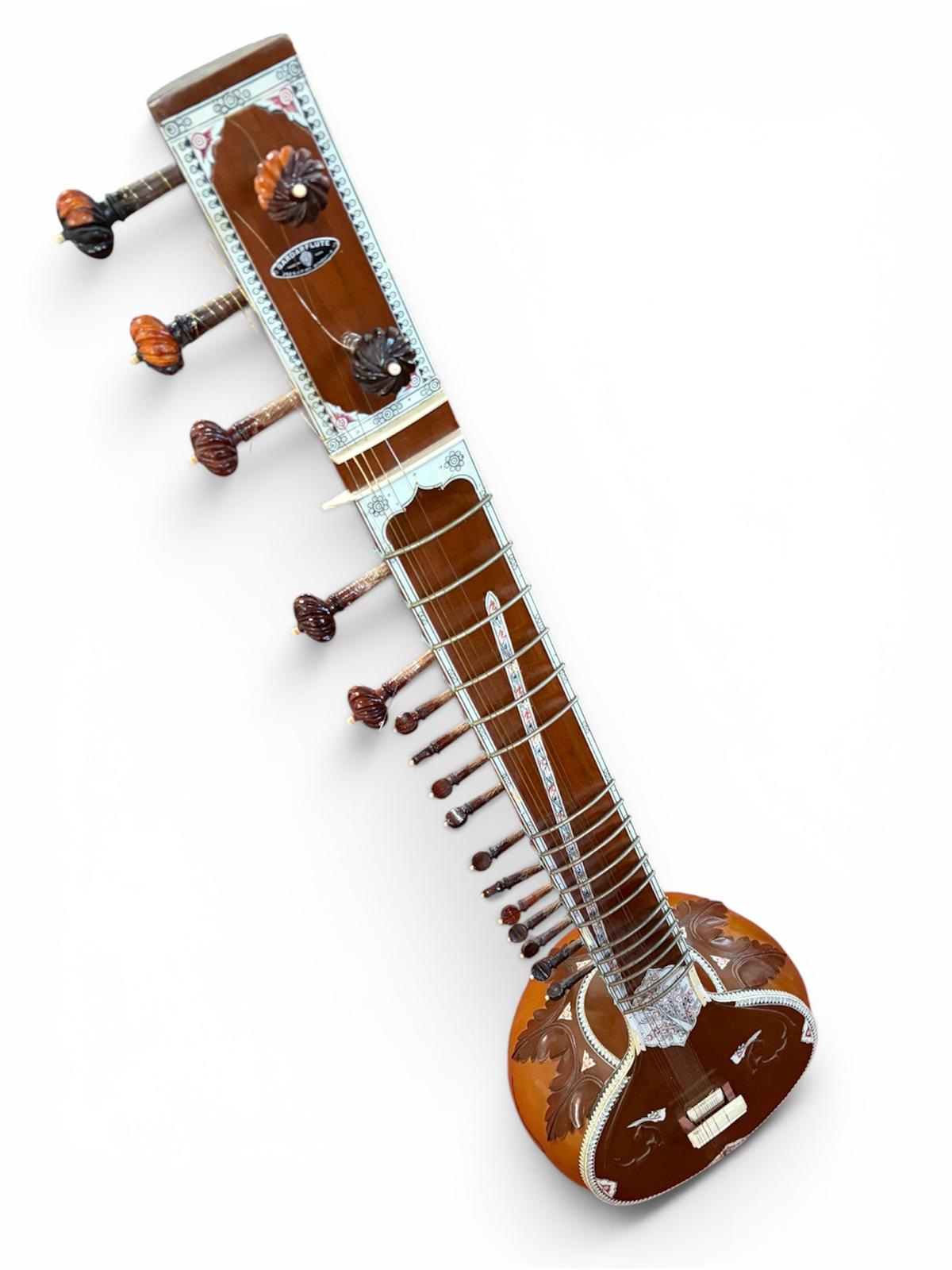 Sitar, Szitár Instrument de Colecție, Made in India, cutie, stare bună