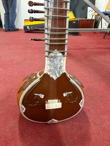 Sitar, Szitár Instrument de Colecție, Made in India, cutie, stare bună