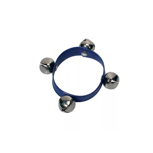 Hayman HB20 Clopoței de mână tip brățară, 4 zurgălăi de 25 mm, nylon albastru