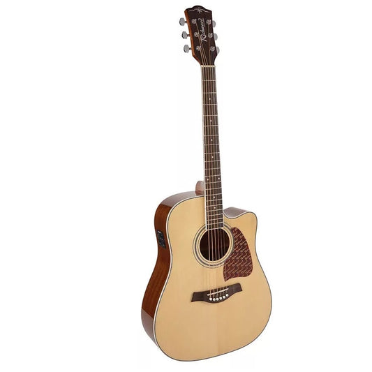 Richwood RD17CE – Chitară acustică electro-acustică dreadnought, 6 corzi, cutaway, solid top, EQ Fishman, natur