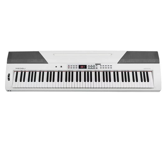 Medeli SP4000WH Pian digital de scenă, 88 clape hammer action, 20 tonuri, 50 stiluri, alb