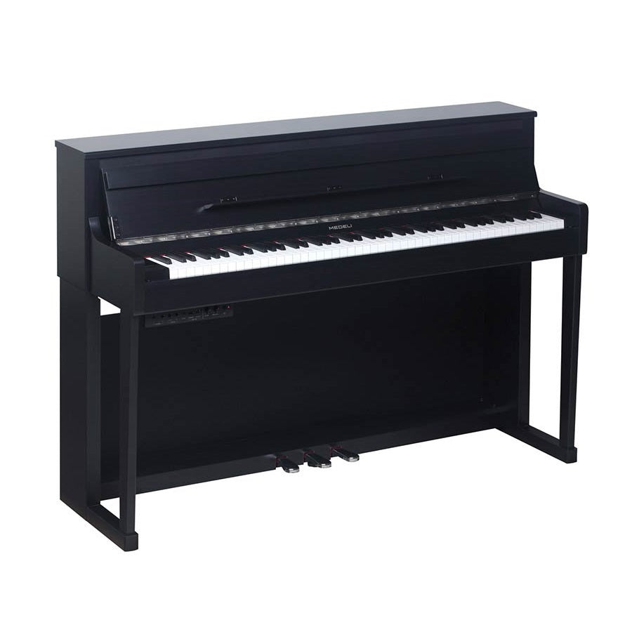 Medeli UP605BK Pian digital profesional, claviatură din lemn (G3PW), Negru satinat