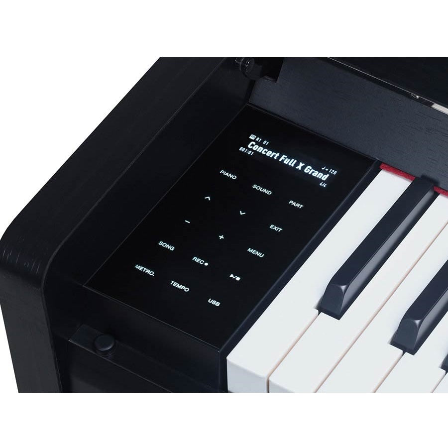 Medeli UP605BK Pian digital profesional, claviatură din lemn (G3PW), Negru satinat