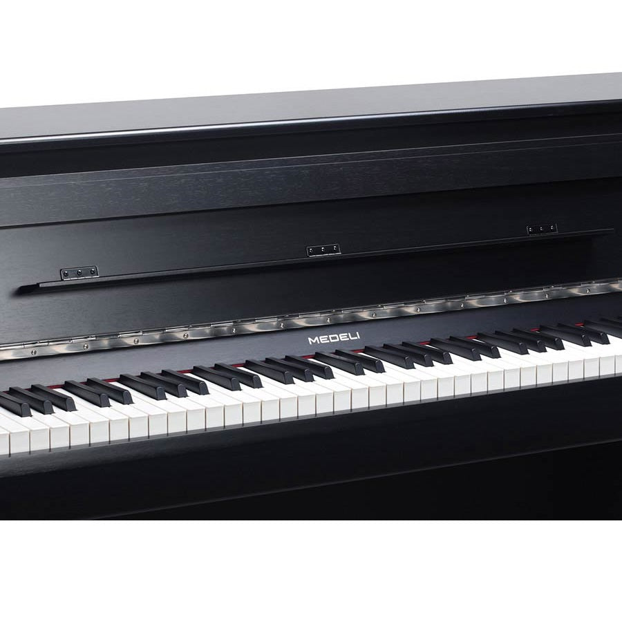 Medeli UP605BK Pian digital profesional, claviatură din lemn (G3PW), Negru satinat