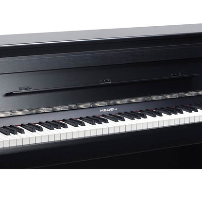 Medeli UP605BK Pian digital profesional, claviatură din lemn (G3PW), Negru satinat