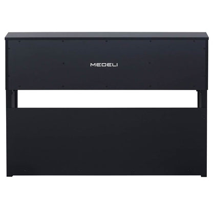 Medeli UP605BK Pian digital profesional, claviatură din lemn (G3PW), Negru satinat