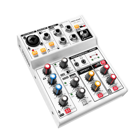 VoiceKraft VKUPC Mixer pasiv 2 canale Mono/1 Stereo, interfață USB, Bluetooth