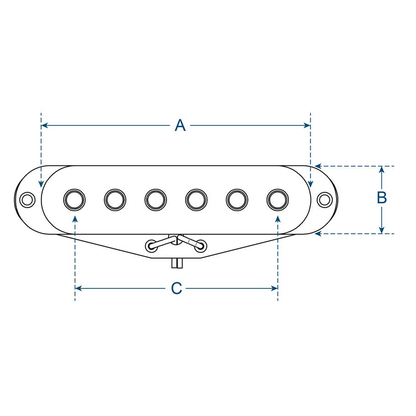 Boston VSC57MWH Doză chitară electrică single coil pickup, poziție middle