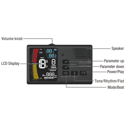 Cherub WMT565C Metronom, tuner, instrumente cu coarde