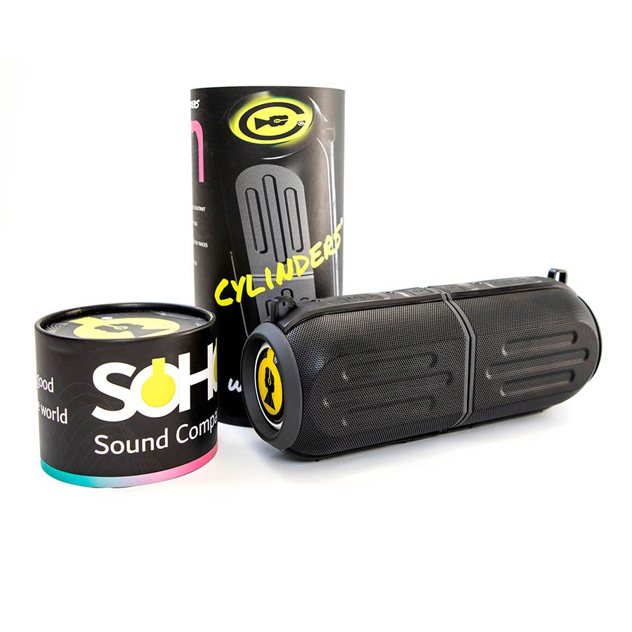 Soho Sound Company Cylinders Boxe Bluetooth TWS Twin Stereo, Negru