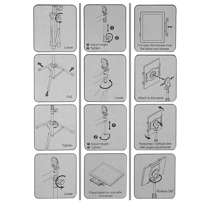 Boston IP01 Suport tableta universal, husa, reglabil pe înălțime