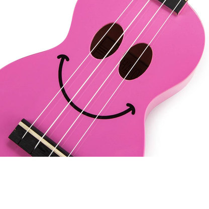 Mahalo SMILE PK Set ukulele sopran, roz, cu husă și 6 pene
