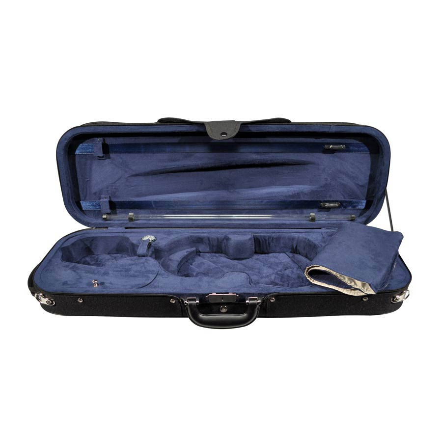 Leonardo VC45BU Cutie vioară 4/4, model oblong, interior albastru