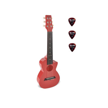 Korala PUG40RD – Set ukulele (guitarlele), policarbonat, roșu, 69 cm, cu 3 pene