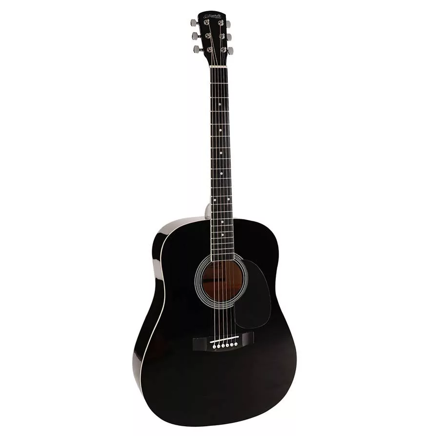 Nashville GSD60BKBasic1 Set chitară acustică, negru