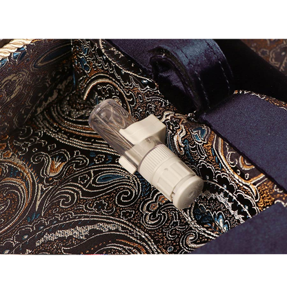 Leonardo VCLUXEL Toc profesional pentru vioară 4/4, oblong, lemn, negru, interior pluș bleumarin și mătase