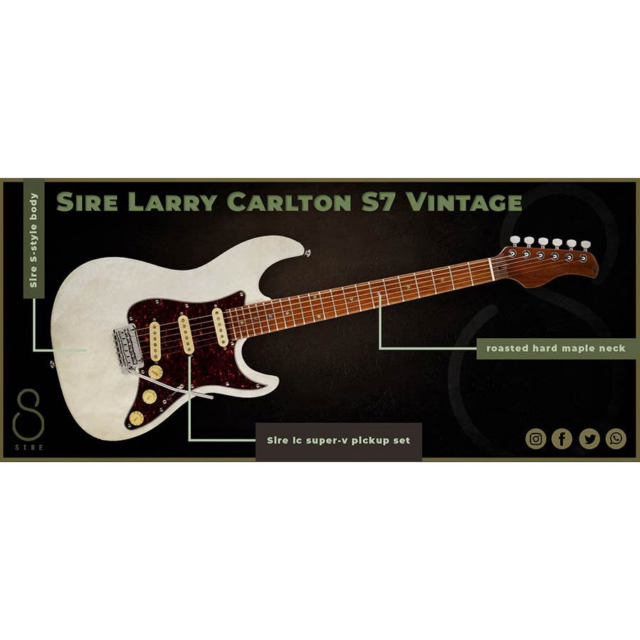 Sire Larry Carlton S7VAWH, Chitară electrica, alb vintage