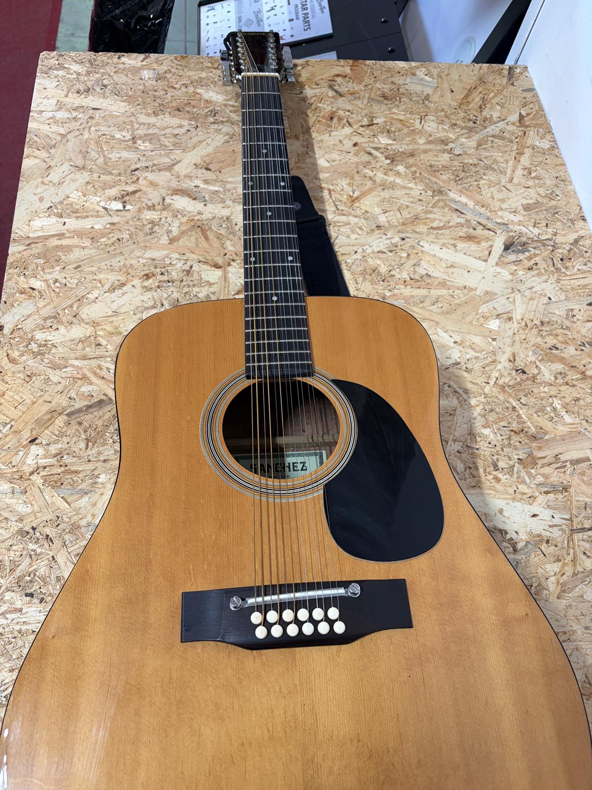 Chitară Acustică 12 Corzi, (Gitera) Sanchez Made in Korea – Stare Bună