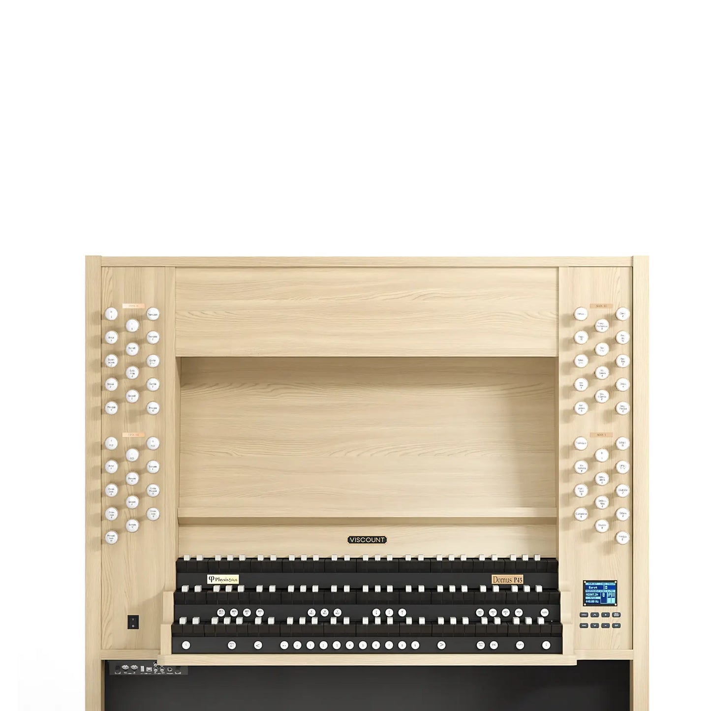 Viscount Domus P45 – Orga de biserică digitală cu 3 claviaturi, pedalier cu 32 de note, 45 de registre + 4 voci orchestrale
