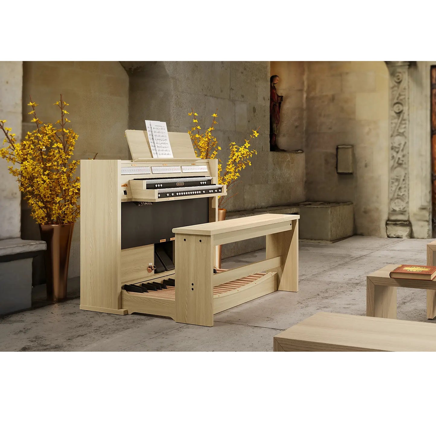 Viscount Domus S5 – Orga de biserică digitală cu 2 claviaturi, pedalier cu 32 de note, 39 de registre + 3 voci orchestrale