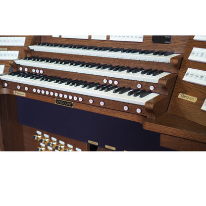 Viscount Opera 400 – Orga de biserică digitală cu trei claviaturi, pedalier cu 32 de note, 55 de registre + 8 voci orchestrale, Physis Plus