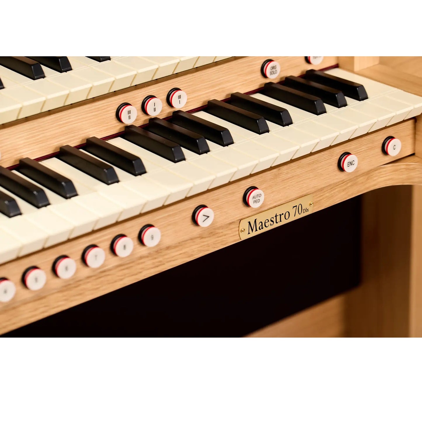 Viscount Maestro 70 Dlx – Orga de biserică digitală cu 3 claviaturi, pedalier cu 32 de note, 51 de registre + voci orchestrale, Physis Plus