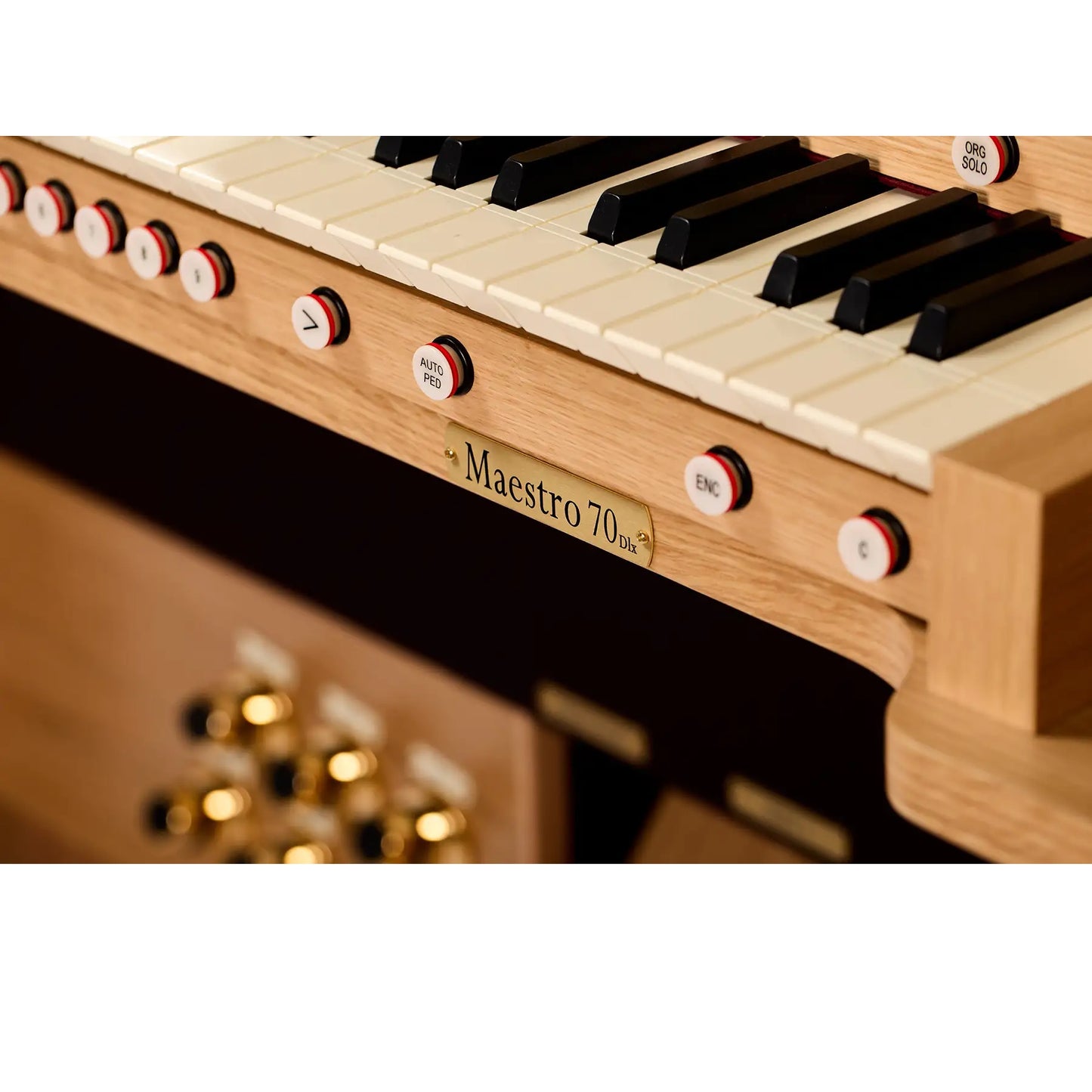 Viscount Maestro 70 Dlx – Orga de biserică digitală cu 3 claviaturi, pedalier cu 32 de note, 51 de registre + voci orchestrale, Physis Plus