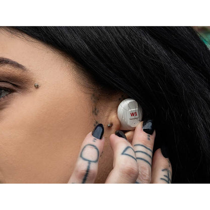 SOHO W1 Casti wireless, power bank, control touch, alb