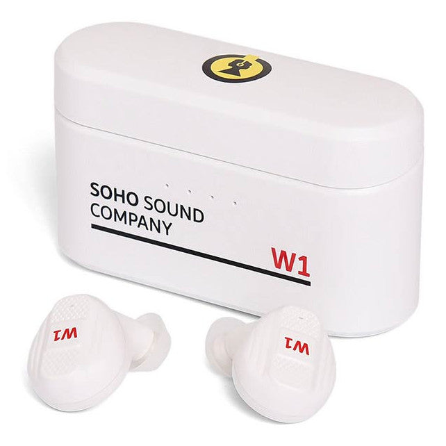 SOHO W1 Casti wireless, power bank, control touch, alb