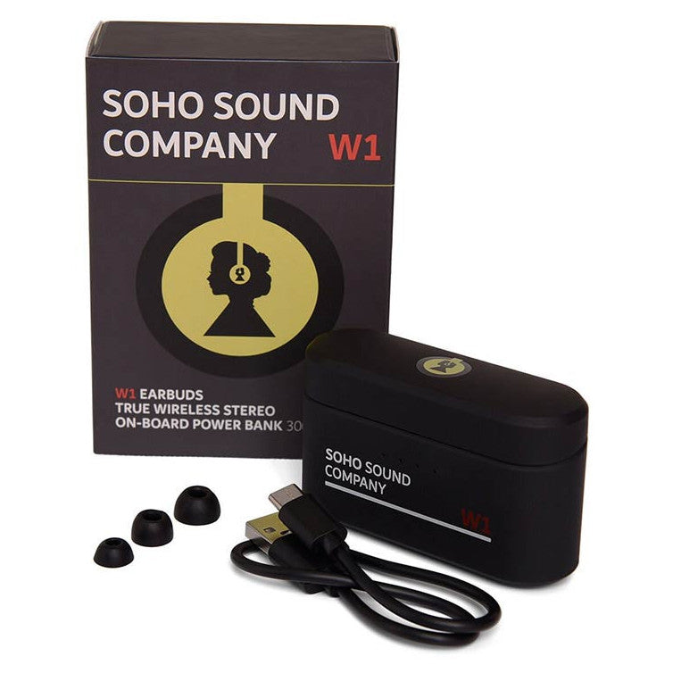 SOHO W1BK Casti wireless, power bank, control touch, negru