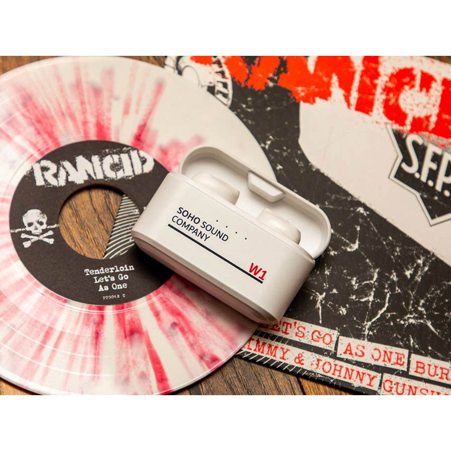 SOHO W1 Casti wireless, power bank, control touch, alb