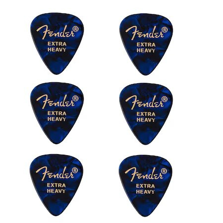 198035160206 Fender Set pene de chitara 351 shape premium 6 bucati, extra heavy blue