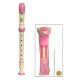 ASRB101CPK Angel Blockflute fluier sopran, Do-C, baroc, din 2 bucati, 325 mm, pink si crem