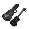 UKS30LBK Korala Set ukulele sopran negru, pentru stangaci