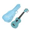 UKS30LLBU Korala Set ukulele sopran albastru deschis, pentru stangaci