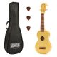 MK1TBS Mahalo Set ukulele sopran galben transparent natur