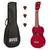 MK1TRD Mahalo Kahiko Set ukulele sopran rosu transparent 52cm pene