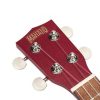 MK1TRD Mahalo Kahiko Set ukulele sopran rosu transparent 52cm pene