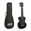 MH2WTBK Mahalo Hano Set ukulele concert negru transparent gat larg 40 mm