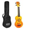 MD1HBORB Mahalo Designer Hibiscus Set ukulele portocaliu burst