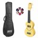 USMILETBS  Mahalo Set ukulele Basic1 caramel transparent natur 52cm