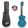 USMILETBU Mahalo Set ukulele Basic1 albastru transparent