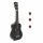 UKS15BK Korala Set ukulele sopran 3 pene, negru mat, fara husa